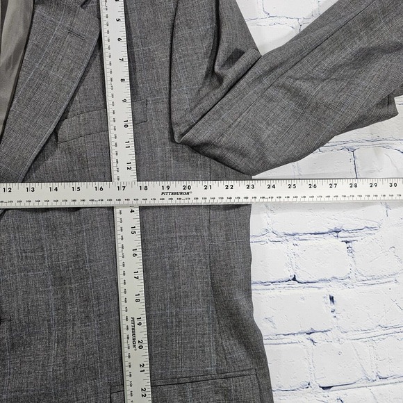 RALPH Ralph Lauren Blazer Jacket Sport Coat Gray Plaid Wool Cashmere MENS SZ 44L - Picture 8 of 12